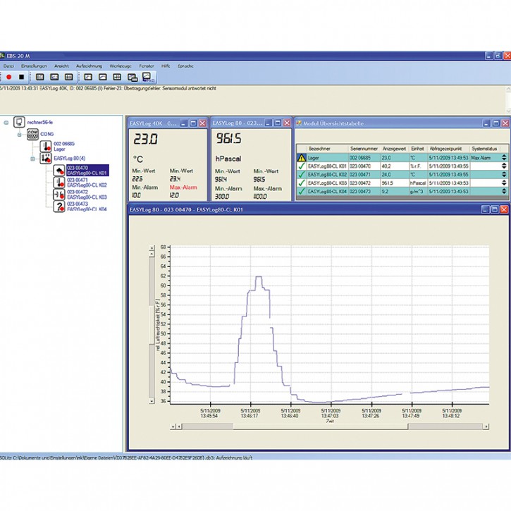 EBS 20M / 60M | Software für Messdatenerfassung