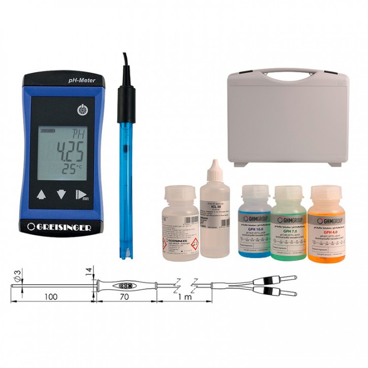 G1501-SET114 | complete set for pH and temperature measurement