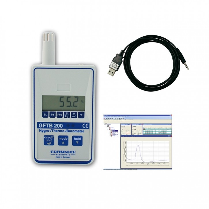 GFTB 200-KIT | complete set for measurement of air humidity/pressure/temperature