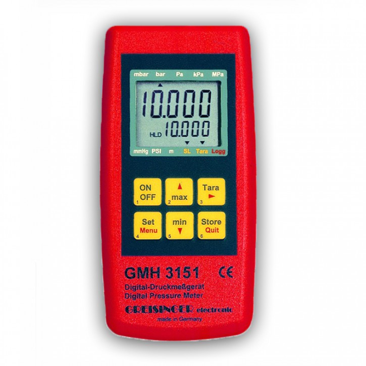 GMH 3151 | pressure measuring device for one sensor with data logging and alarm function