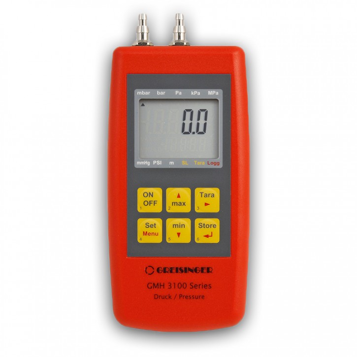 GMH 3181-002 | digital precision manometer for over/under and differential pressure with logging and alarm function