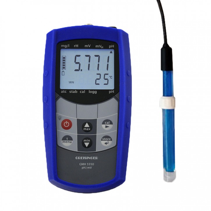 GMH 5550-G135 | wasserdichtes pH-/Redox-/Temperatur-Handmessgerät mit Logger inkl. Elektrode