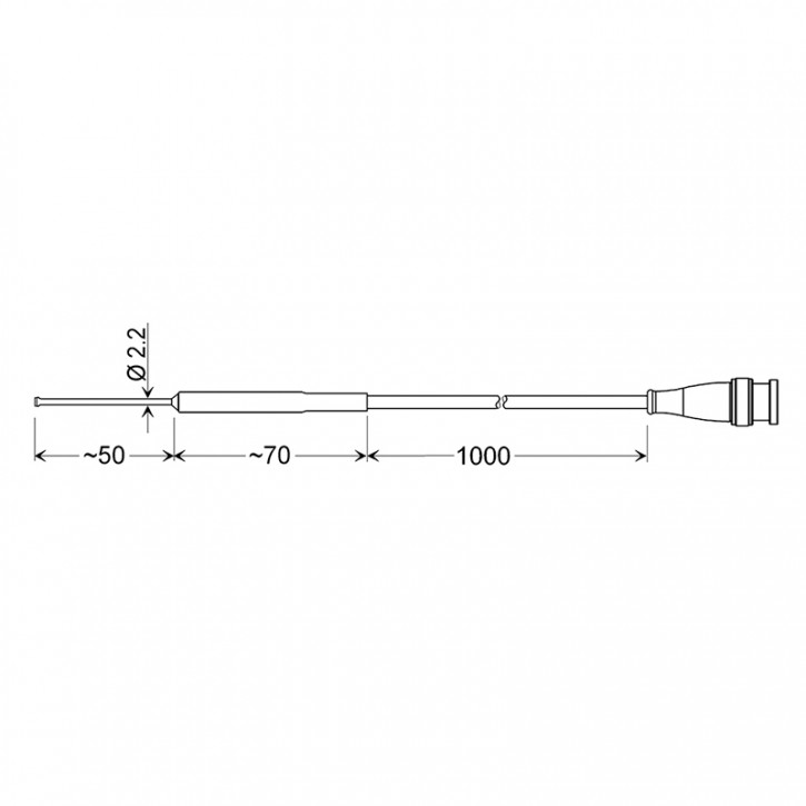 GOF 175 MINI-BNC | Pt1000-Oberflächenfühler für feste Oberflächen